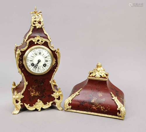 small Boulle clock on a console, ar