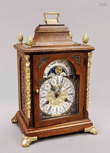 Table clock, oak, 20th c., England