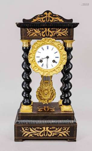 ebonised portal clock, 2nd half of