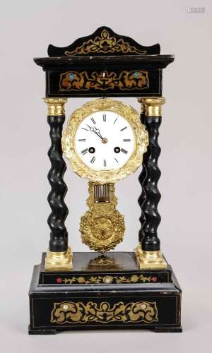 ebonised portal clock, 2nd half of