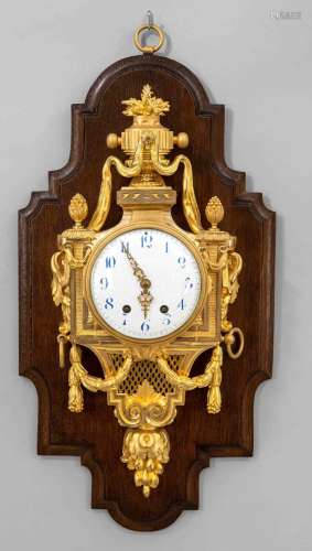 Cartel clock, brass fire-gilt, 2nd