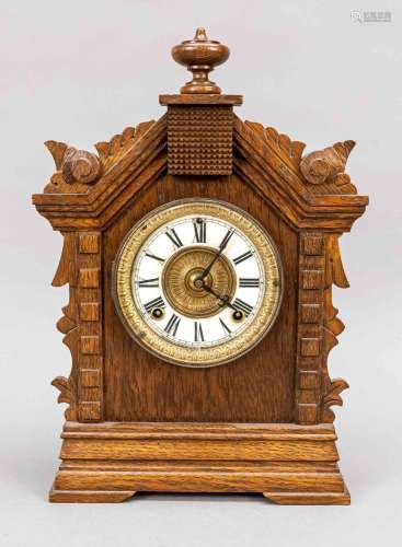 Wilhelminian period table clock oak