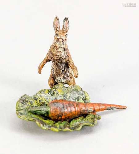 Viennese bronze, 20th c., hare with