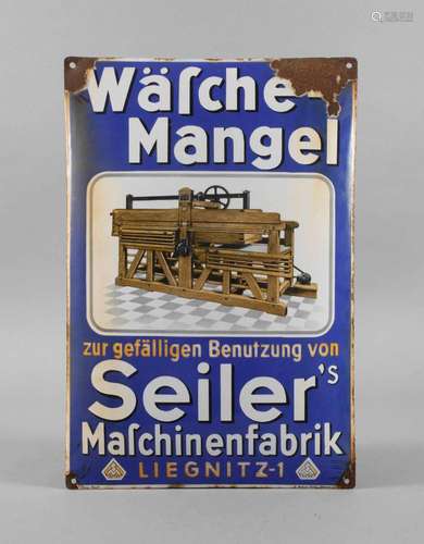 Emailleschild Seiler