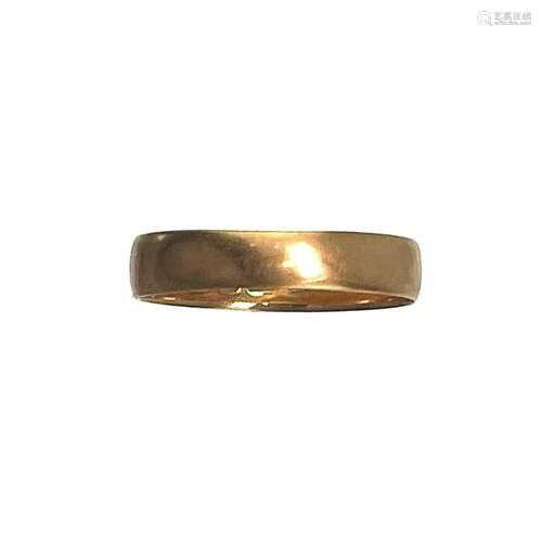 An Edwardian 18ct hallmarked gold band ring, Birmingham 1907...