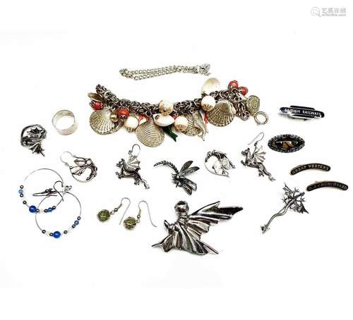 A collection of costume jewellery.