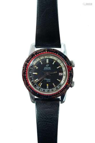 Enicar Sherpa Guide 600 GMT gentleman`s Pilot`s wristwatch, ...