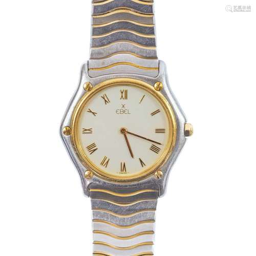 Ebel Sport Wave quartz steel and gold gentleman`s bracelet w...