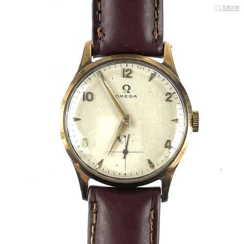 An Omega 9ct gentleman`s manual wind wristwatch, cal. 266,