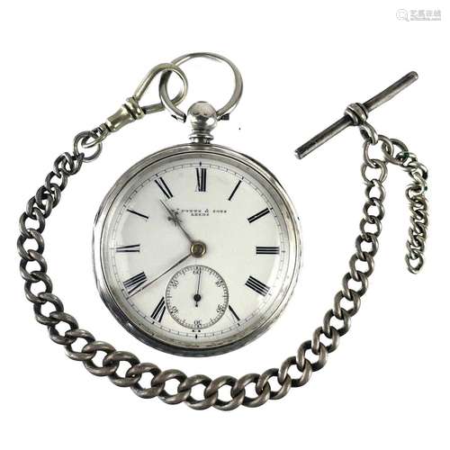 A Victorian silver cased key wind pocket watch,