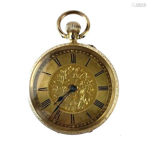 An 18ct gold cased fob pocket watch.