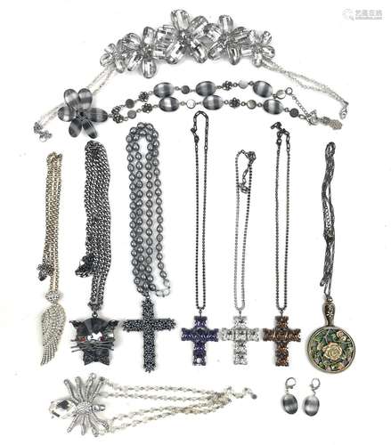 A collection of Butler & Wilson fashion jewellery neckla...