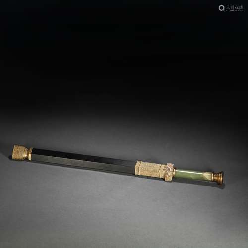 Ming Dynasty Inlaid Hetian Jade Sword