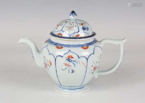 A Chinese famille rose export porcelain teapot and cover