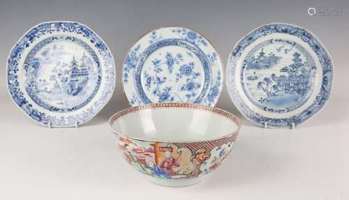 A small collection of Chinese export porcelain