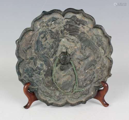 A Chinese bronze mirror