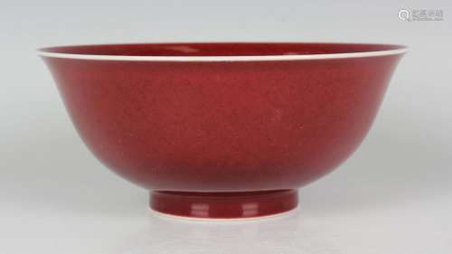 A Chinese sang-de-boeuf glazed porcelain bowl