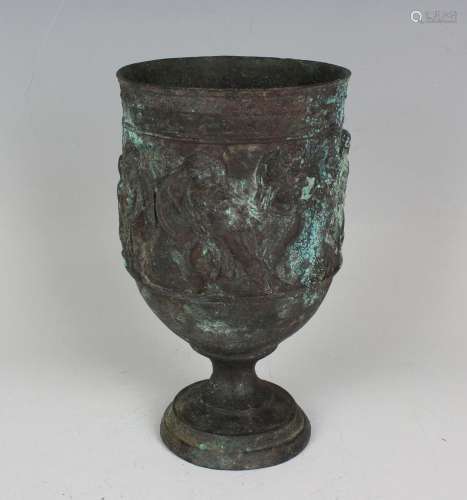 A Sasanian silver goblet