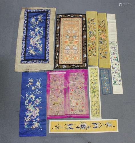 A collection of Chinese silk embroideries