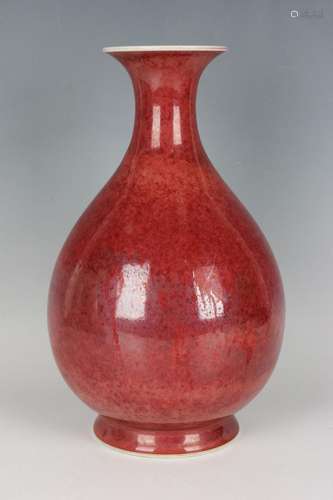 A Chinese sang-de-boeuf glazed porcelain vase