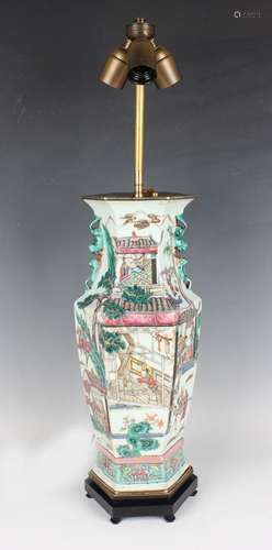 A Chinese famille rose vase