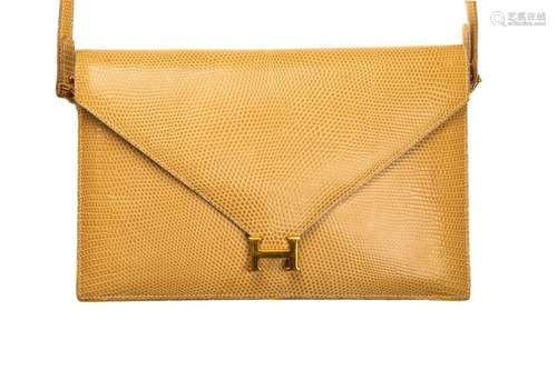 VINTAGE HERMES LIZARD SKIN LYDIE TWO-WAY BAG