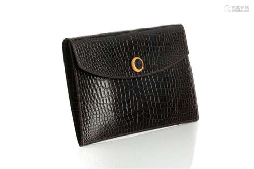 VINTAGE HERMES BROWN CROCODILE RIO CLUTCH BAG