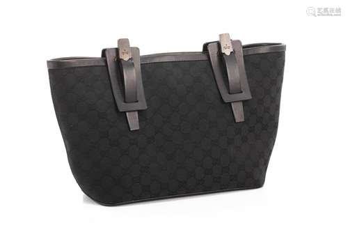 GUCCI BLACK MONOGRAM HANDBAG