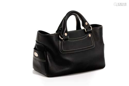 CELINE BLACK LEATHER HANDBAG