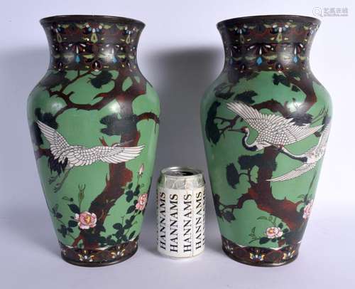 A LARGE PAIR OF LATE 19TH CENTURY JAPANESE MEIJI PERIOD CLOI...