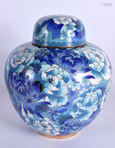 AN UNUSUAL CHINESE REPUBLICAN PERIOD CLOISONNE ENAMEL GINGER...