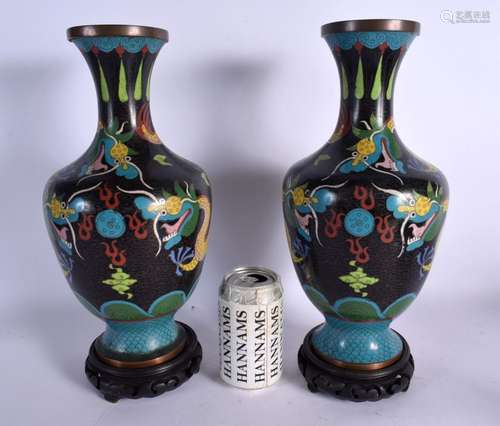 A LARGE PAIR OF EARLY 20TH CENTURY CHINESE CLOISONNE ENAMEL ...