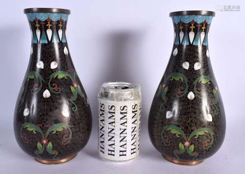 A LARGE PAIR OF EARLY 20TH CENTURY CHINESE CLOISONNE ENAMEL ...