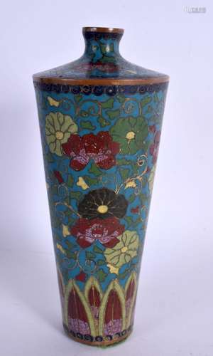 A 19TH CENTURY JAPANESE MEIJI PERIOD CLOISONNE ENAMEL VASE d...