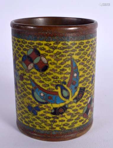 A 19TH CENTURY JAPANESE MEIJI PERIOD CLOISONNE ENAMEL VASE p...