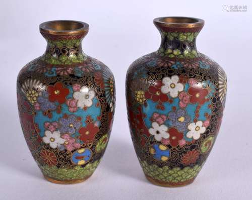 A RARE PAIR OF 19TH CENTURY JAPANESE MEIJI PERIOD MINIATURE ...