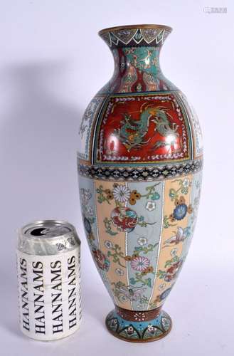 A 19TH CENTURY JAPANESE MEIJI PERIOD CLOISONNE ENAMEL VASE d...