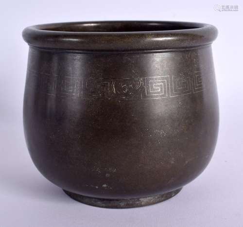 A 19TH CENTURY JAPANESE MEIJI PERIOD BRONZE CENSER decorated...