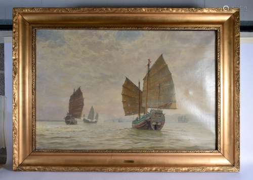 Vilh Arnesen (19th/20th Century) Oil on canvas, Chinese Shan...