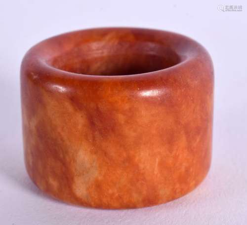 A CHINESE HARDSTONE ARCHERS RING 20th Century. 3.5 cm x 2.5 ...