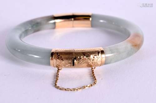 AN EARLY 20TH CENTURY CHINESE 14CT GOLD BANGLE Late Qing/Rep...