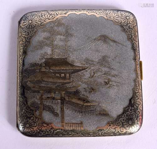 A JAPANESE TAISHO PERIOD MIXED METAL CIGARETTE CASE. 8.5 cm ...