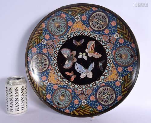 A 19TH CENTURY JAPANESE MEIJI PERIOD CLOISONNE ENAMEL PLATE ...