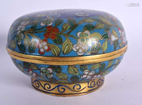 A LOVELY MID 19TH CENTURY CHINESE CLOISONNE ENAMEL BOX AND C...