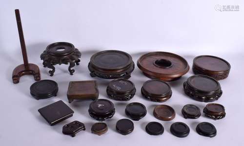 A COLLECTION OF LATE 19TH/20TH CENTURY CHINESE HARDWOOD STAN...