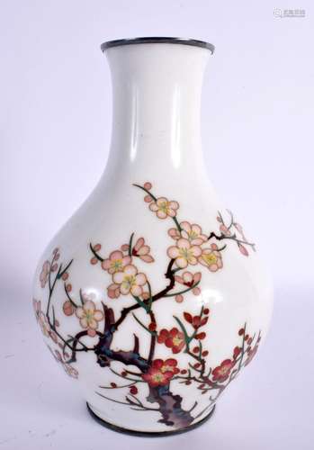 A JAPANESE TAISHO PERIOD CLOISONNE ENAMEL VASE decorated wit...