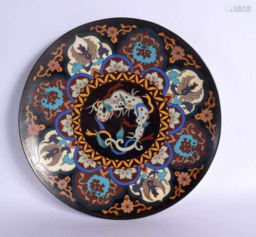 A LATE 19TH CENTURY JAPANESE MEIJI PERIOD CLOISONNE ENAMEL D...