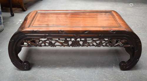 A LATE 19TH CENTURY CHINESE CARVED HARDWOOD SCROLLING TABLE ...