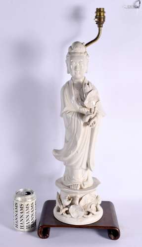 A LARGE EARLY 20TH CENTURY CHINESE BLANC DE CHINE PORCELAIN ...