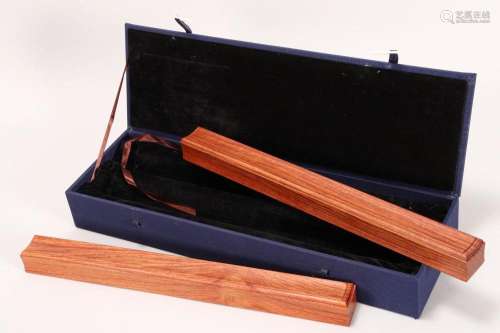 Pair of Chinese Hardwood Scroll Weights,
